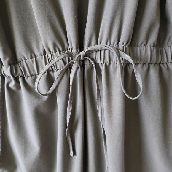 ✈️Ambercrombie And Fitch Traveler Jumpsuit Drawstring Olive Green L Tall - Picture 13 of 13